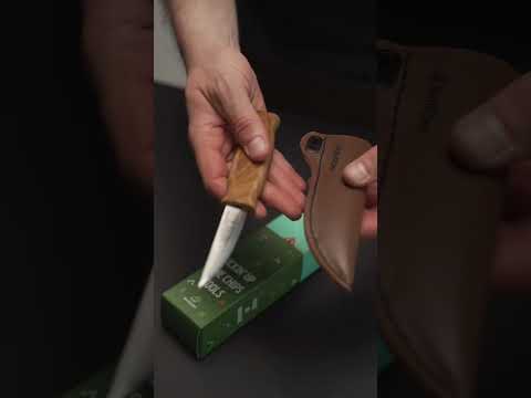 Meet our BeaverCraft C4S Whittling Knife with a leather knife sheath