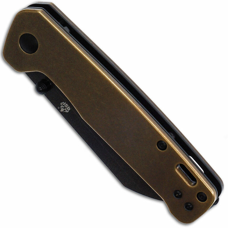 QSP Penguin Liner Lock Folding Knife, Brass Handle – Knife Depot