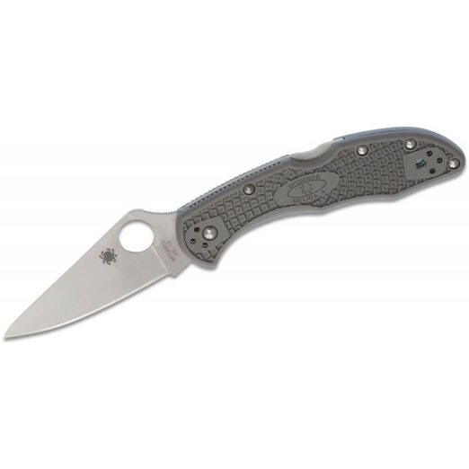 Spyderco Delica 4 Lightweight C11FPGY - Grey FRN with Flat Ground VG-10 Blade