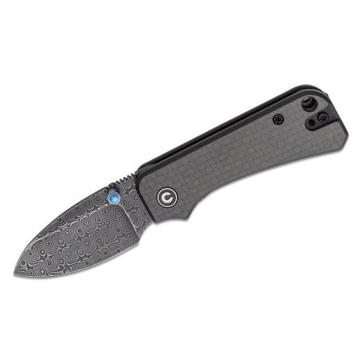 CIVIVI Baby Banter C19068S-DS1, Twill Carbon Fibre on Black G10 with Damascus Blade