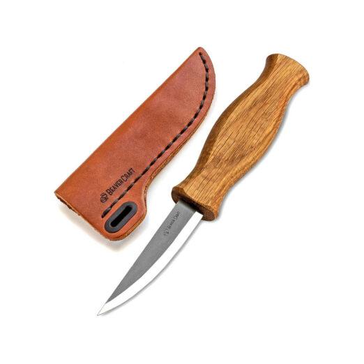 BeaverCraft C4S Whittling Sloyd Knife with Leather Sheath