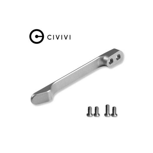 CIVIVI T003C Titanium Pocket Clip with 2 Pairs Titanium Screws (Plain)