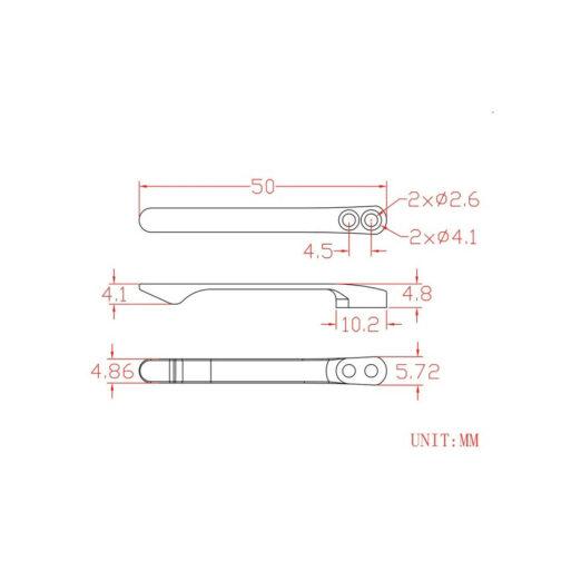 CIVIVI T003A Titanium Pocket Clip for Baby Banter Knife, with 2PCS Titanium Screws (Plain)