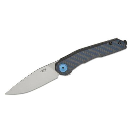 Zero Tolerance 0545BLUCF- 3.2″ CPM-Magnacut Stonewashed Blade with Carbon Fibre/Titanium Handle