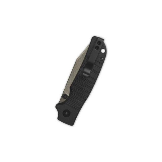 QSP Kali QS159-B2, Black Milled G10 with Champagne Ceramic Coated 14C28N Blade, Button Lock