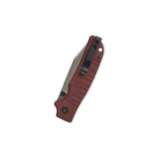 QSP Kali QS159-A2 - Dark Red G10 with Champagne Ceramic Coated 14C28N Blade