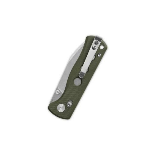 QSP Canary Glyde Lock QS150GL-B1, Olive Green G10 Handle with Stonewashed 14C28N Blade