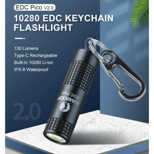 Lumintop EDC Pico V2.0 Rechargeable 130 Lumen Keychain Torch