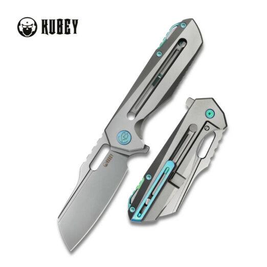 Kubey Atlas Frame Lock Tactical Flipper Knife Titanium Handle(3.7